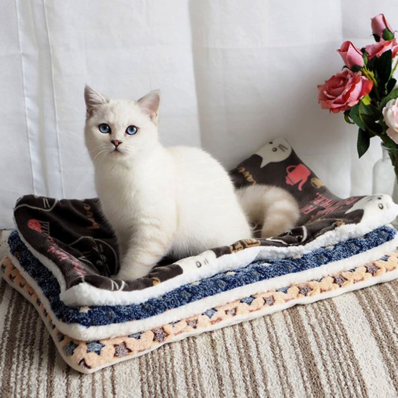 FJWYSANGU Pet Blanket Premium Fluffy Flannel Cushion Soft and Warm Mat for Dogs Cats(Star/Blue,Small) - Image 4